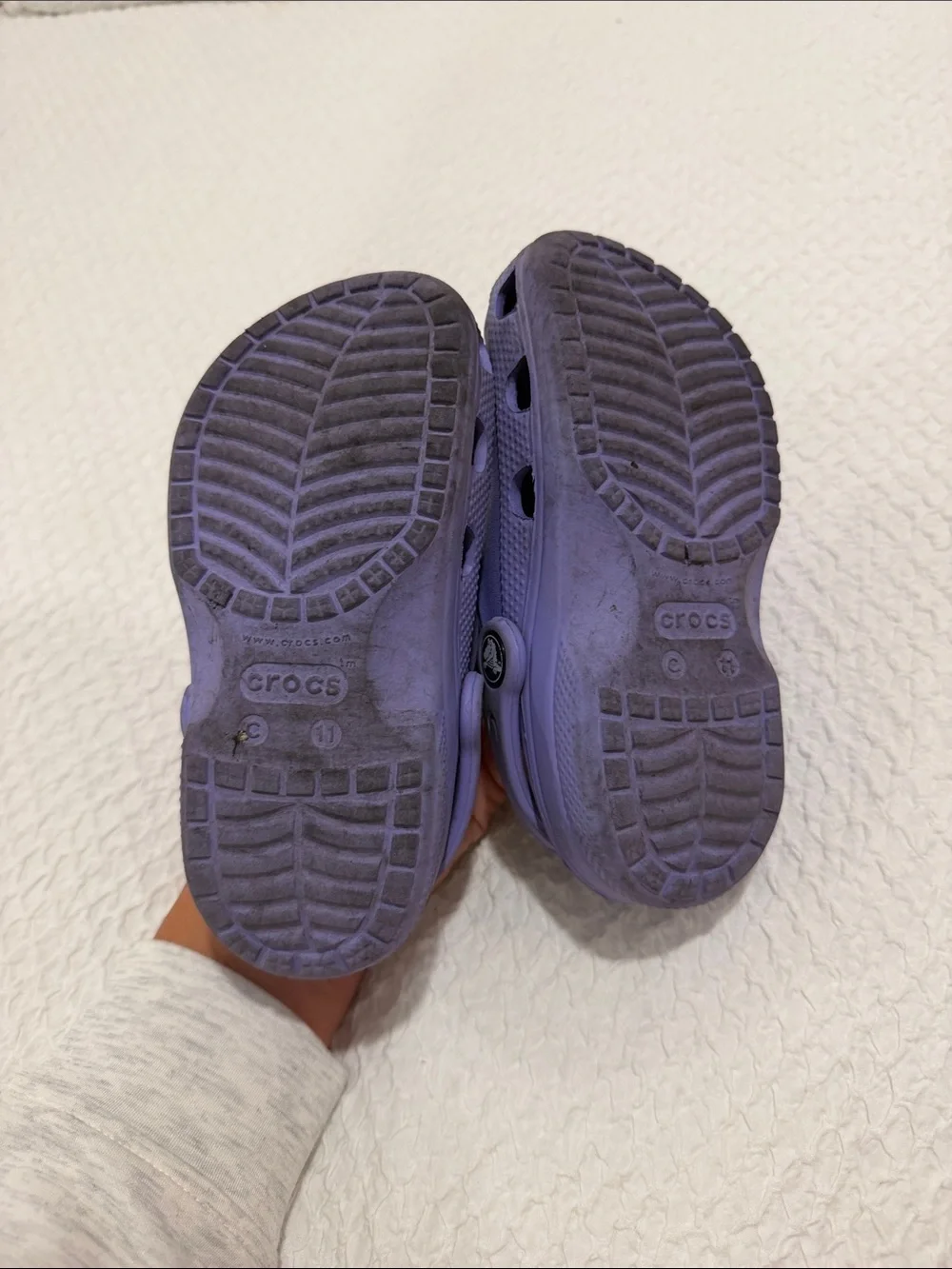 CROCS Kids Purple Classic Clogs with Fun Jibbitz
